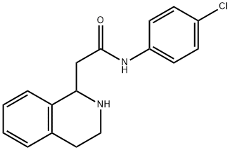 N-(4-CHLOROPHENYL)-2-(1,2,3,4-TETRAHYDRO-1-ISOQUINOLINYL)ACETAMIDE Struktur