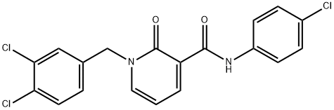 N-(4-CHLOROPHENYL)-1-(3,4-DICHLOROBENZYL)-2-OXO-1,2-DIHYDRO-3-PYRIDINECARBOXAMIDE Struktur