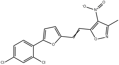 5-(2-[5-(2,4-DICHLOROPHENYL)-2-FURYL]VINYL)-3-METHYL-4-NITROISOXAZOLE Struktur