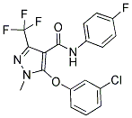 5-(3-CHLOROPHENOXY)-N-(4-FLUOROPHENYL)-1-METHYL-3-(TRIFLUOROMETHYL)-1H-PYRAZOLE-4-CARBOXAMIDE Struktur