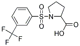 1-([3-(TRIFLUOROMETHYL)PHENYL]SULFONYL)-2-PYRROLIDINECARBOXYLIC ACID Struktur