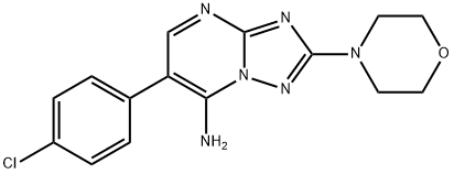 6-(4-CHLOROPHENYL)-2-MORPHOLINO[1,2,4]TRIAZOLO[1,5-A]PYRIMIDIN-7-AMINE Struktur