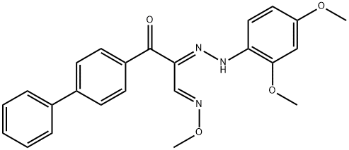 3-[1,1'-BIPHENYL]-4-YL-2-[2-(2,4-DIMETHOXYPHENYL)HYDRAZONO]-3-OXOPROPANAL O-METHYLOXIME Struktur