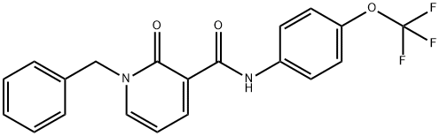 1-BENZYL-2-OXO-N-[4-(TRIFLUOROMETHOXY)PHENYL]-1,2-DIHYDRO-3-PYRIDINECARBOXAMIDE Struktur