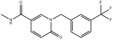 N-METHYL-6-OXO-1-[3-(TRIFLUOROMETHYL)BENZYL]-1,6-DIHYDRO-3-PYRIDINECARBOXAMIDE Struktur