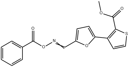 METHYL 3-(5-([(BENZOYLOXY)IMINO]METHYL)-2-FURYL)-2-THIOPHENECARBOXYLATE Struktur