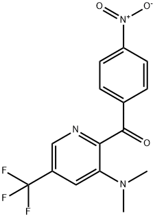 [3-(DIMETHYLAMINO)-5-(TRIFLUOROMETHYL)-2-PYRIDINYL](4-NITROPHENYL)METHANONE Struktur