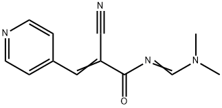 2-CYANO-N-[(DIMETHYLAMINO)METHYLENE]-3-(4-PYRIDINYL)ACRYLAMIDE Struktur