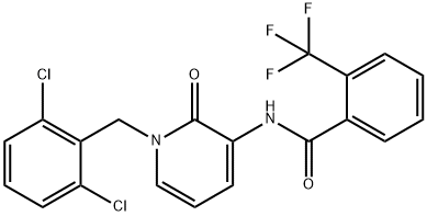 N-[1-(2,6-DICHLOROBENZYL)-2-OXO-1,2-DIHYDRO-3-PYRIDINYL]-2-(TRIFLUOROMETHYL)BENZENECARBOXAMIDE Struktur