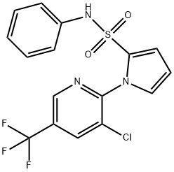 1-[3-CHLORO-5-(TRIFLUOROMETHYL)-2-PYRIDINYL]-N-PHENYL-1H-PYRROLE-2-SULFONAMIDE Struktur