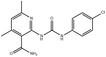 2-([(4-CHLOROANILINO)CARBONYL]AMINO)-4,6-DIMETHYLNICOTINAMIDE Struktur