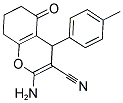 2-AMINO-4-(4-METHYLPHENYL)-5-OXO-5,6,7,8-TETRAHYDRO-4H-CHROMENE-3-CARBONITRILE Struktur