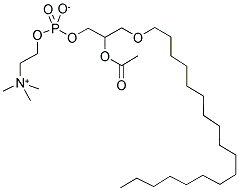 1-O-OCTADECYL-2-O-ACETYL-RAC-GLYCERO-3-PHOSPHOCHOLINE Struktur