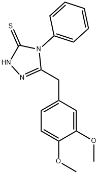 3-((3,4-DIMETHOXYPHENYL)METHYL)-4-PHENYL-1,2,4-TRIAZOLINE-5-THIONE Struktur