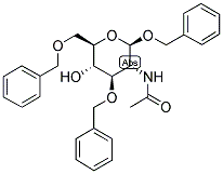 BENZYL 2-ACETAMIDO-2-DEOXY-3,6-DI-O-BENZYL-B-D-GLUCOPYRANOSIDE Struktur