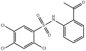 N-(2-ACETYLPHENYL)-2,4,5-TRICHLOROBENZENESULFONAMIDE Struktur