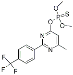 O,O-DIMETHYL O-(6-METHYL-2-[4-(TRIFLUOROMETHYL)PHENYL]PYRIMIDIN-4-YL) PHOSPHOTHIOATE Struktur