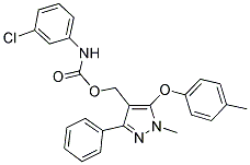 [1-METHYL-5-(4-METHYLPHENOXY)-3-PHENYL-1H-PYRAZOL-4-YL]METHYL N-(3-CHLOROPHENYL)CARBAMATE Struktur