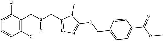 METHYL 4-([(5-([(2,6-DICHLOROBENZYL)SULFINYL]METHYL)-4-METHYL-4H-1,2,4-TRIAZOL-3-YL)SULFANYL]METHYL)BENZENECARBOXYLATE Struktur