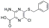 3-AMINO-5-(BENZYLTHIO)-6-CHLOROPYRAZINE-2-CARBOXYLIC ACID Struktur