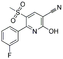 6-(3-FLUOROPHENYL)-2-HYDROXY-5-(METHYLSULPHONYL)-3-PYRIDINECARBONITRILE Struktur