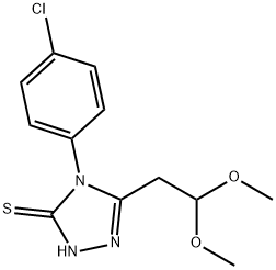 4-(4-CHLOROPHENYL)-5-(2,2-DIMETHOXYETHYL)-4H-1,2,4-TRIAZOL-3-YLHYDROSULFIDE Struktur