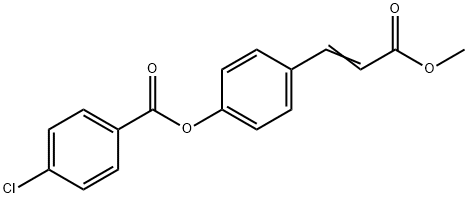 4-(3-METHOXY-3-OXO-1-PROPENYL)PHENYL 4-CHLOROBENZENECARBOXYLATE Struktur