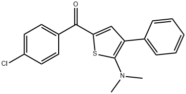 (4-CHLOROPHENYL)[5-(DIMETHYLAMINO)-4-PHENYL-2-THIENYL]METHANONE Struktur