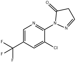 2-[3-CHLORO-5-(TRIFLUOROMETHYL)-2-PYRIDINYL]-2,4-DIHYDRO-3H-PYRAZOL-3-ONE Struktur