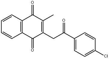 2-[2-(4-CHLOROPHENYL)-2-OXOETHYL]-3-METHYLNAPHTHOQUINONE Struktur