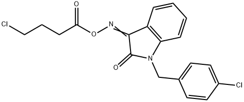 1-(4-CHLOROBENZYL)-3-([(4-CHLOROBUTANOYL)OXY]IMINO)-1,3-DIHYDRO-2H-INDOL-2-ONE Struktur