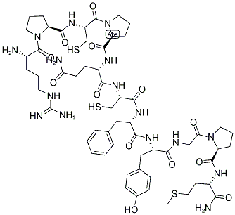 H-ARG-PRO-CYS-PRO-GLN-CYS-PHE-TYR-GLY-PRO-MET-NH2 (DISULFIDE BRIDGE: 3-6) Struktur