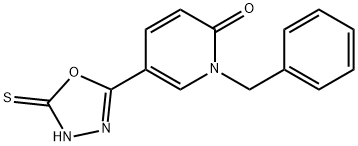 1-BENZYL-5-(5-SULFANYL-1,3,4-OXADIAZOL-2-YL)-2(1H)-PYRIDINONE Struktur