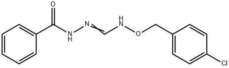 N'-BENZOYL-N-[(4-CHLOROBENZYL)OXY]HYDRAZONOFORMAMIDE Struktur