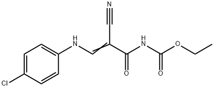 ETHYL N-[3-(4-CHLOROANILINO)-2-CYANOACRYLOYL]CARBAMATE Struktur