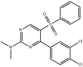 4-(3,4-DICHLOROPHENYL)-N,N-DIMETHYL-5-(PHENYLSULFONYL)-2-PYRIMIDINAMINE Struktur