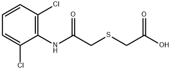 2-([2-(2,6-DICHLOROANILINO)-2-OXOETHYL]SULFANYL)ACETIC ACID Struktur