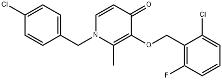 1-(4-CHLOROBENZYL)-3-[(2-CHLORO-6-FLUOROBENZYL)OXY]-2-METHYL-4(1H)-PYRIDINONE Struktur