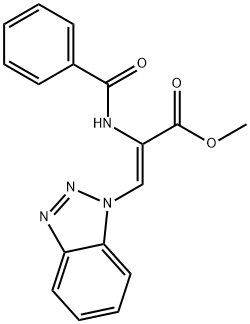 METHYL 3-(1H-1,2,3-BENZOTRIAZOL-1-YL)-2-(BENZOYLAMINO)ACRYLATE Struktur