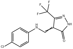 4-[(4-CHLOROANILINO)METHYLENE]-5-(TRIFLUOROMETHYL)-2,4-DIHYDRO-3H-PYRAZOL-3-ONE Struktur