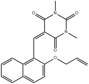 5-([2-(ALLYLOXY)-1-NAPHTHYL]METHYLENE)-1,3-DIMETHYL-2,4,6(1H,3H,5H)-PYRIMIDINETRIONE Struktur