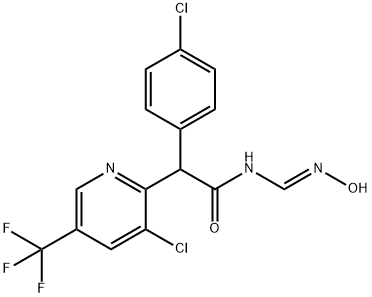 2-(4-CHLOROPHENYL)-2-[3-CHLORO-5-(TRIFLUOROMETHYL)-2-PYRIDINYL]-N-[(HYDROXYIMINO)METHYL]ACETAMIDE Struktur