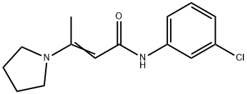 N-(3-CHLOROPHENYL)-3-(1-PYRROLIDINYL)-2-BUTENAMIDE Struktur