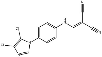 (((4-(4,5-DICHLOROIMIDAZOLYL)PHENYL)AMINO)METHYLENE)METHANE-1,1-DICARBONITRILE Struktur