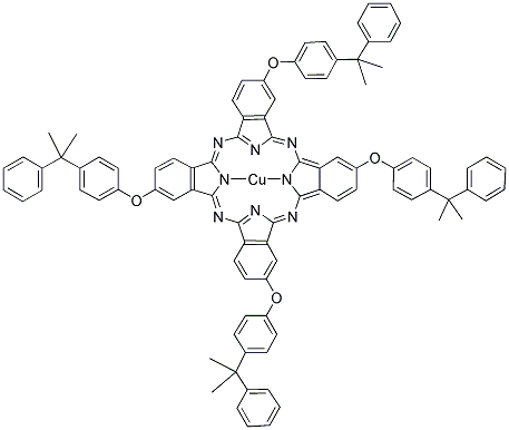 COPPER(II) TETRAKIS(4-CUMYLPHENOXY)PHTHALOCYANINE Struktur