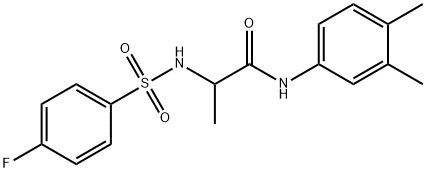 N-(3,4-DIMETHYLPHENYL)-2-([(4-FLUOROPHENYL)SULFONYL]AMINO)PROPANAMIDE Struktur