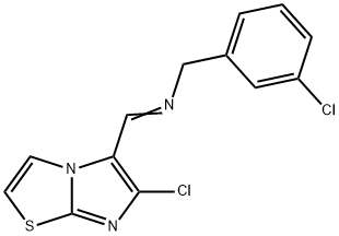 N-(3-CHLOROBENZYL)-N-[(6-CHLOROIMIDAZO[2,1-B][1,3]THIAZOL-5-YL)METHYLENE]AMINE Struktur