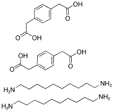 DECAMETHYLENE DIAMMONIUM BIS(PHENYLENE-1,4-DIACETATE) Struktur