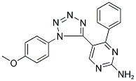 5-[1-(4-METHOXYPHENYL)-1H-1,2,3,4-TETRAAZOL-5-YL]-4-PHENYLPYRIMIDIN-2-AMINE Struktur