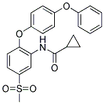 N-[5-(METHYLSULPHONYL)-2-(4-PHENOXYPHENOXY)PHENYL]CYCLOPROPANECARBOXAMIDE Struktur